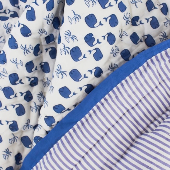 Roberta Roller Rabbit Double Sided Baby Moby Whale Quilt - Picture 2 of 3